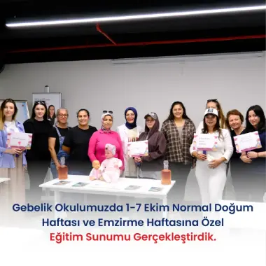 GEBELİK OKULUMUZDA 1-7 EKİM NORMAL DOĞUM HAFTASI VE EMZİRME HAFTASINA ÖZEL EĞİTİM SUNUMU GERÇEKLEŞTİRDİK.