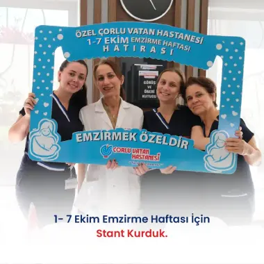 1- 7 EKİM EMZİRME HAFTASI İÇİN STANT KURDUK.