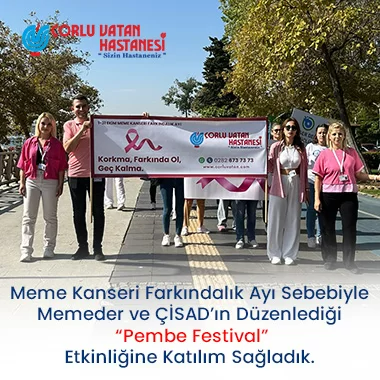 MEME KANSERİ FARKINDALIK AYI SEBEBİYLE MEMEDER VE ÇİSAD’IN DÜZENLEDİĞİ “PEMBE FESTİVAL” ETKİNLİĞİNE KATILIM SAĞLADIK.