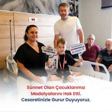 SÜNNET OLAN ÇOCUKLARIMIZ MADALYALARINI HAK ETTİ.