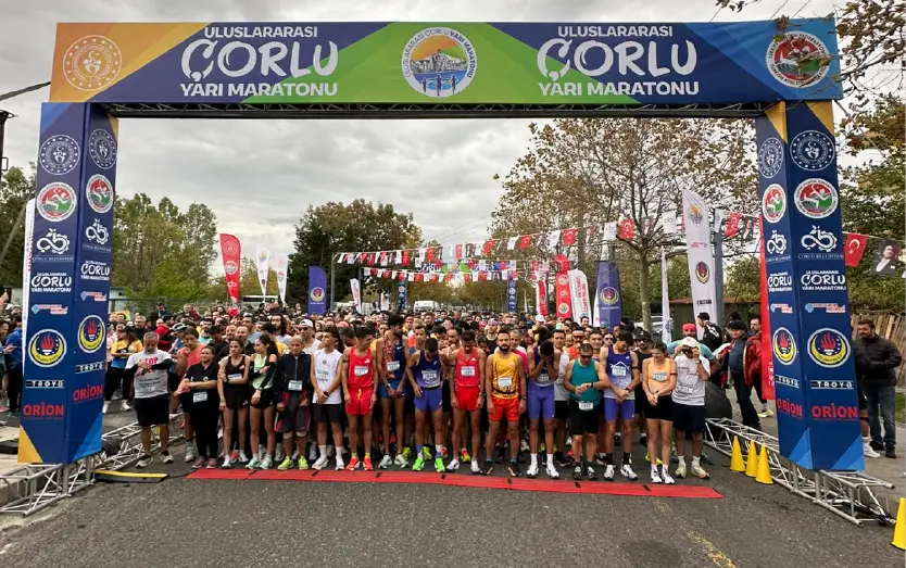 Uluslararası Çorlu Yarı Maratonu'ndaydık.